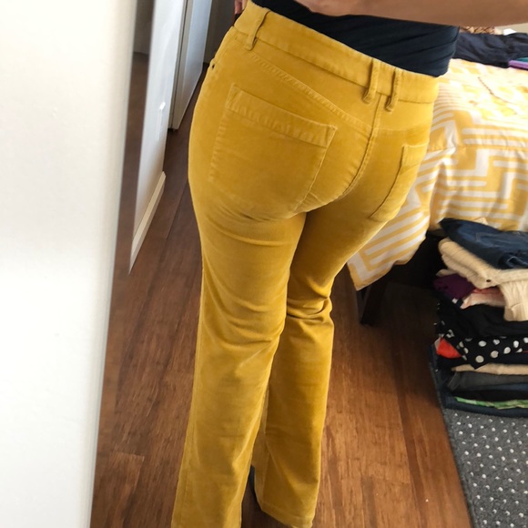 J.Crew mustard corduroy bootcut trousers - Picture 2 of 6